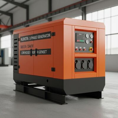 Générateur à onduleur de haute qualité KUBOTA Générateurs à 3 phases 30kva 24kw Générateur diesel Genset silencieux Silentcanopy et faible bruit